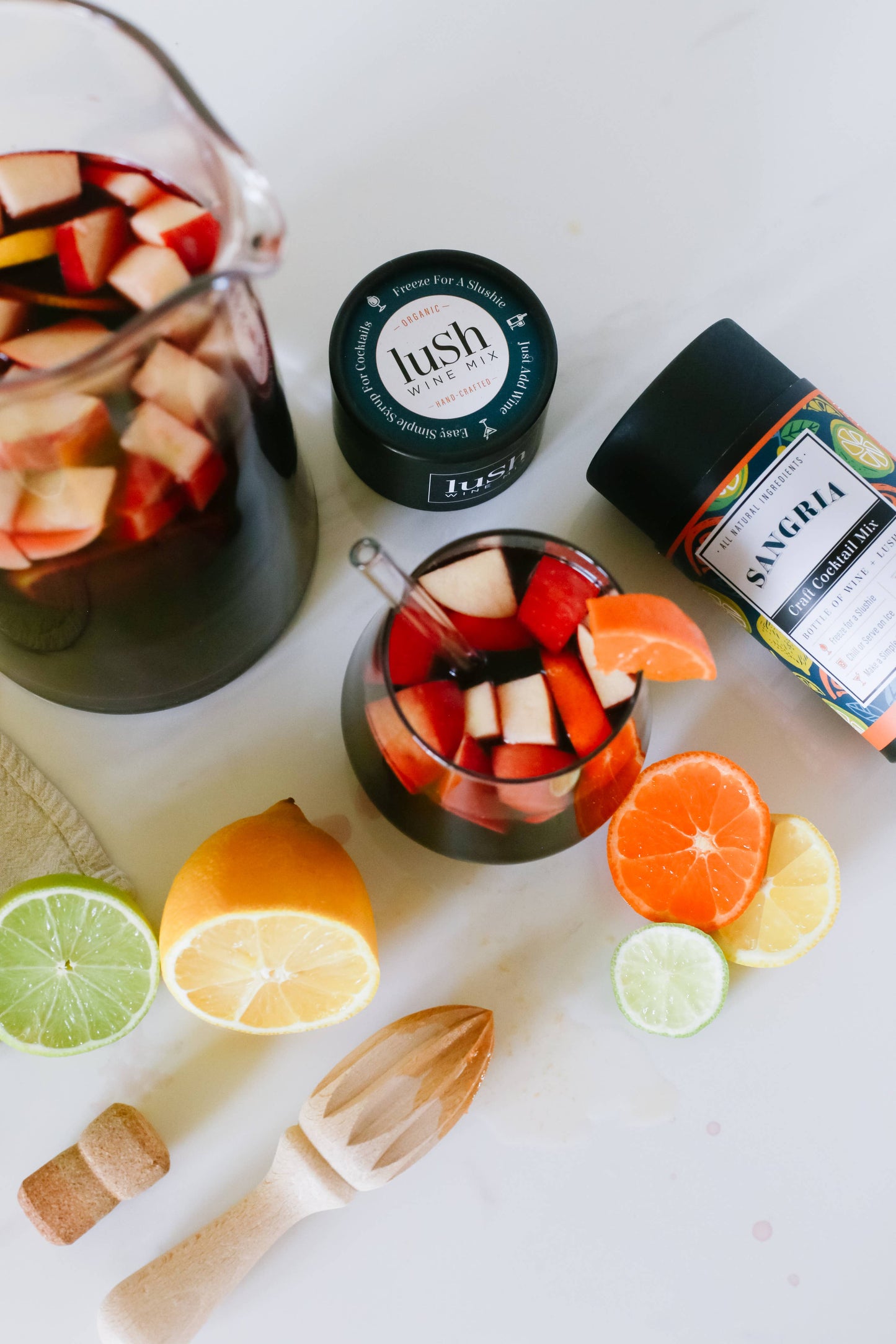 Lush Wine Mix - Sangria Singles - Organic Sangria Cocktail & Mocktail Mix