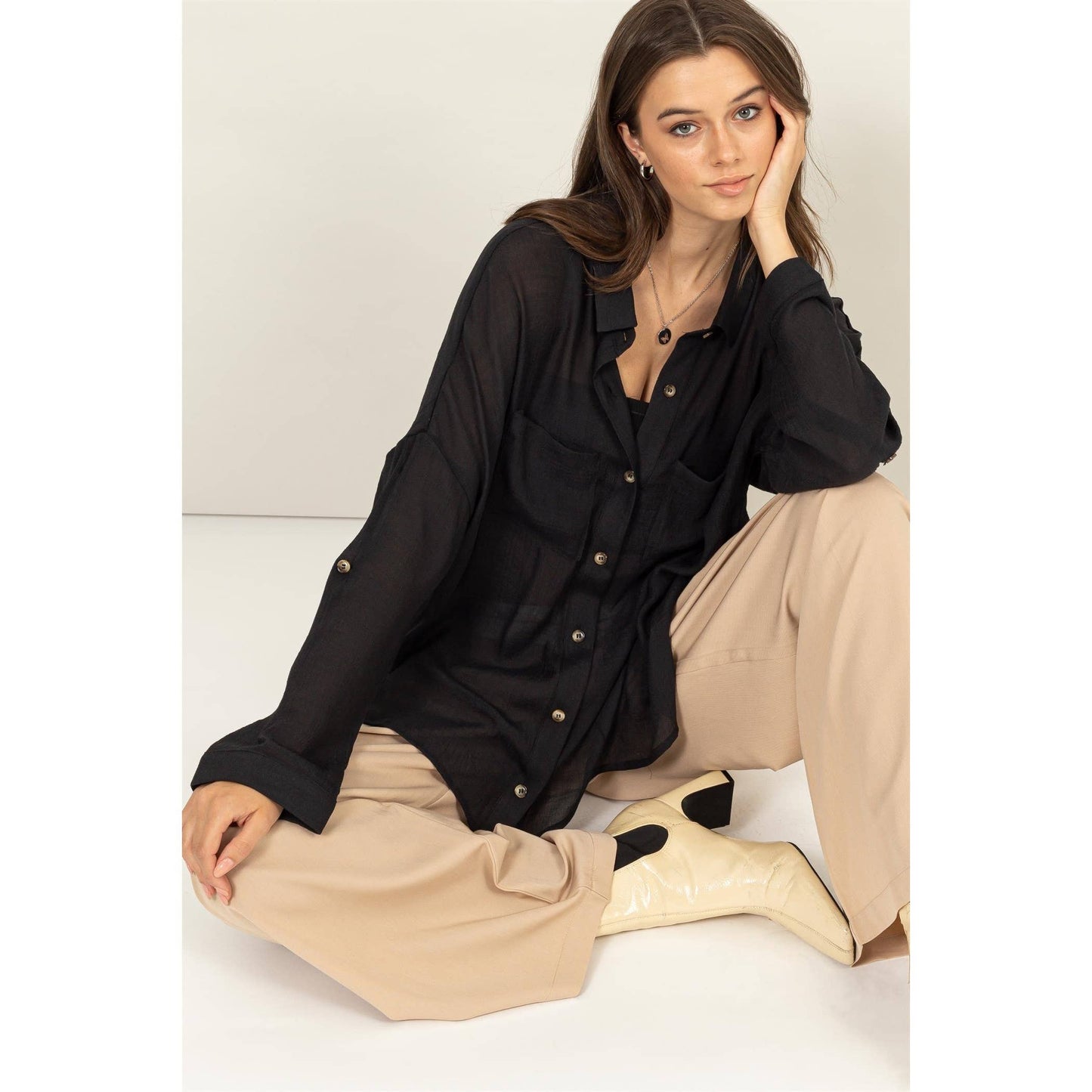 Rustie LONG SLEEVE BUTTON DOWN SHIRT