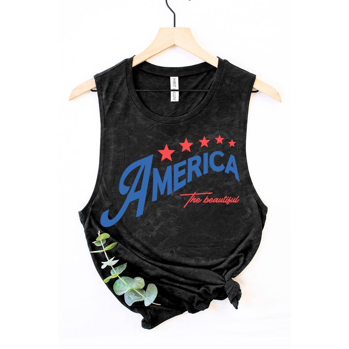 AMERICA THE BEAUTIFUL MINERAL GRAPHIC TANK TOP: Mineral Black
