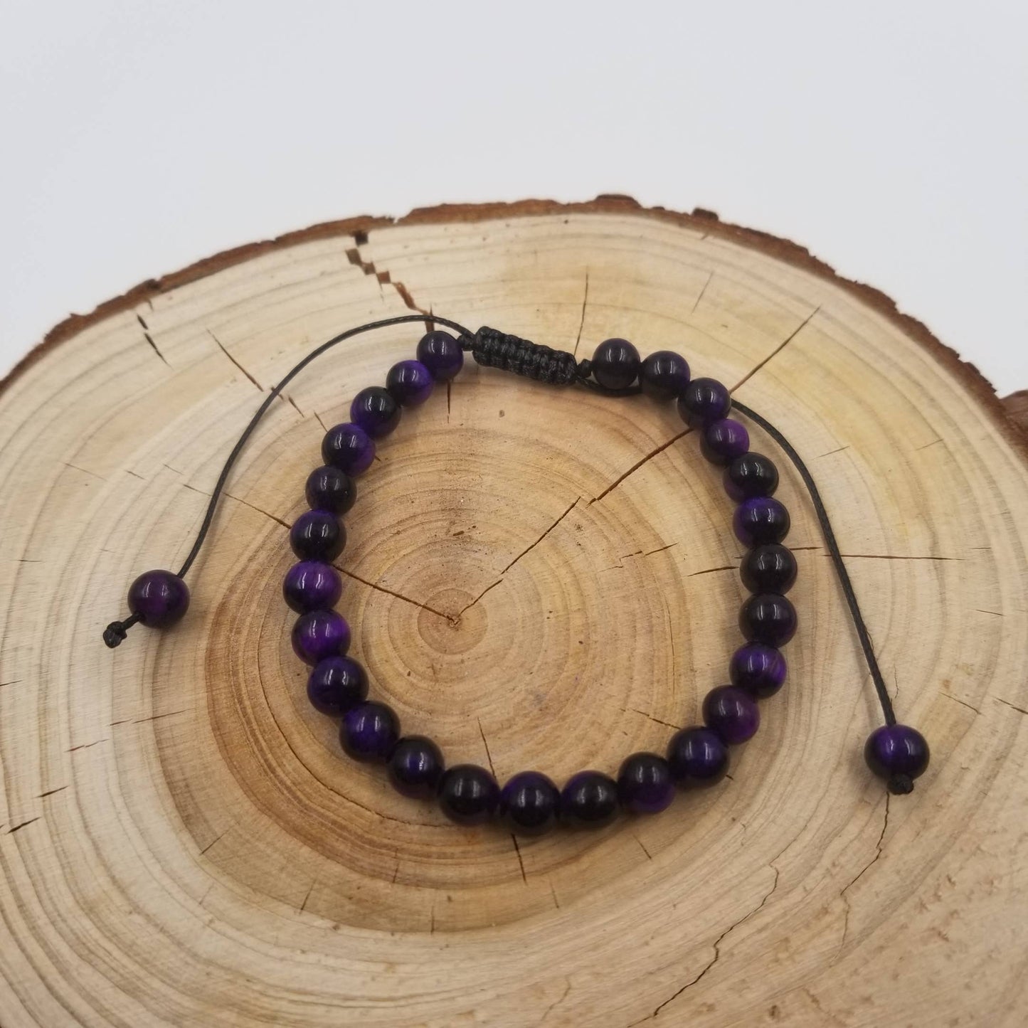 CHAKRA JEWELRY - 6mm Energy Natural Stone Beads Yoga Bracelet: Blue Agate