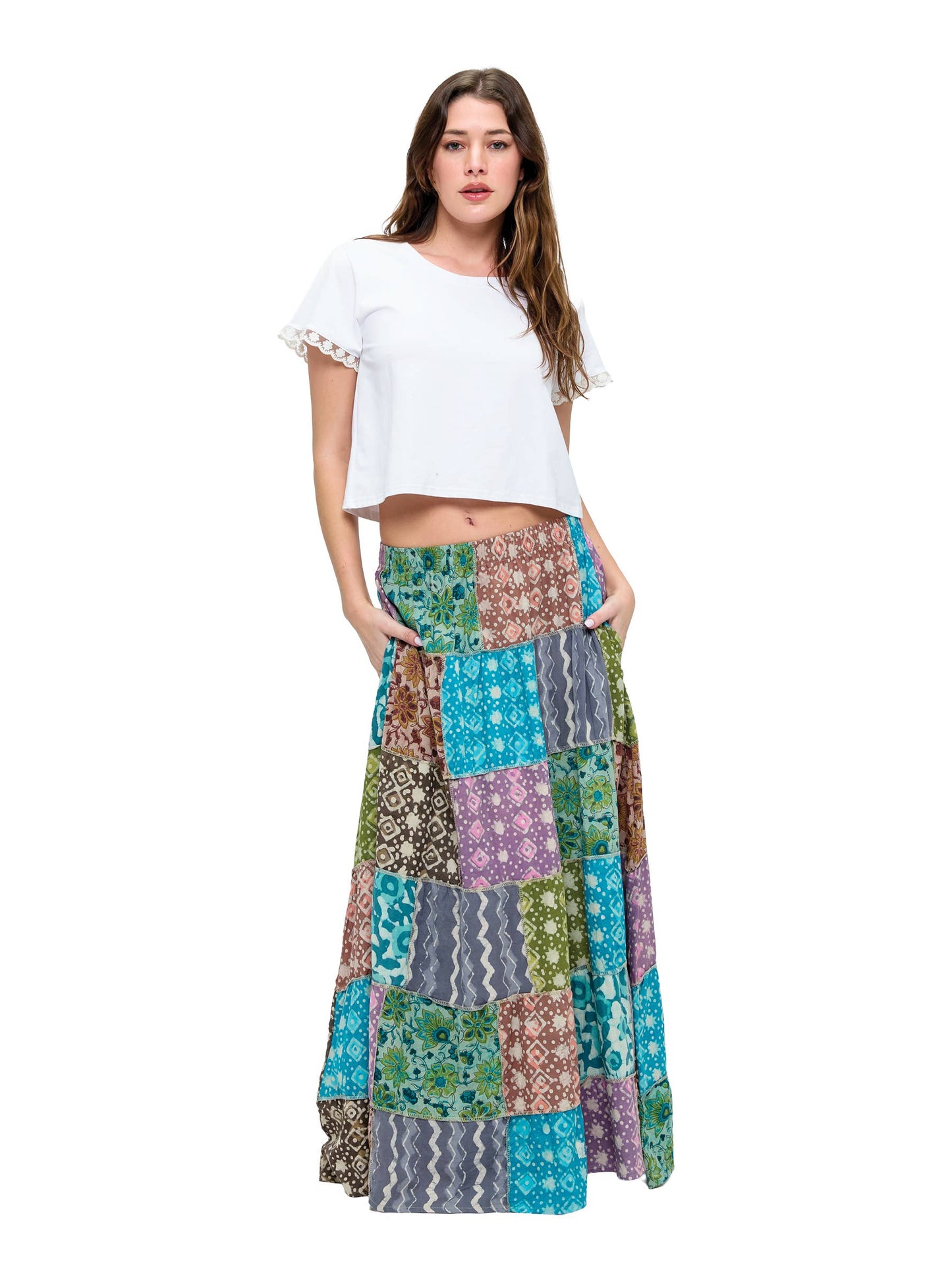 Yak & Yeti - Hippie Skirt Patchwork Floral
