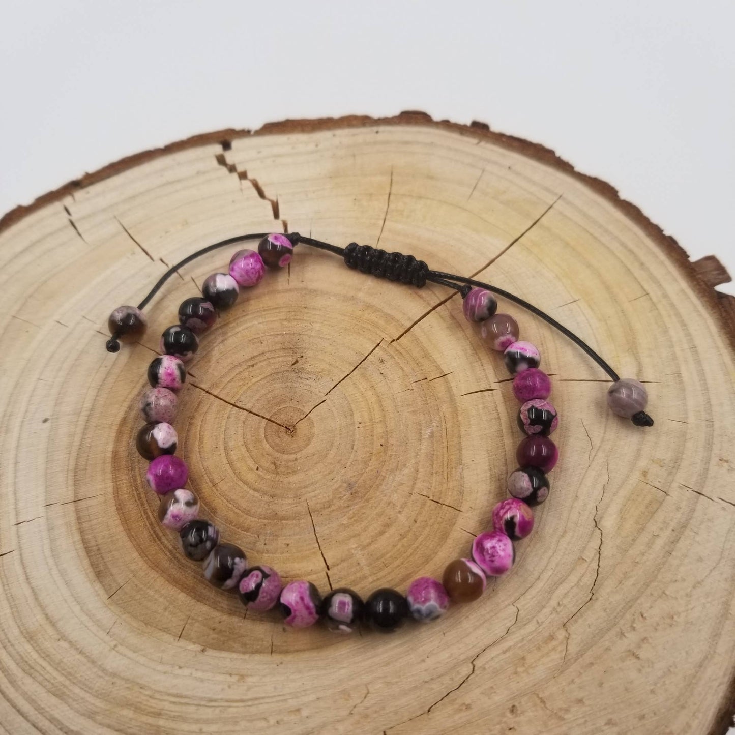 CHAKRA JEWELRY - 6mm Energy Natural Stone Beads Yoga Bracelet: Blue Agate