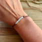 Nellie Pratt Artisan Jewelry - Plain Jane- minimal silver bar leather bracelet
