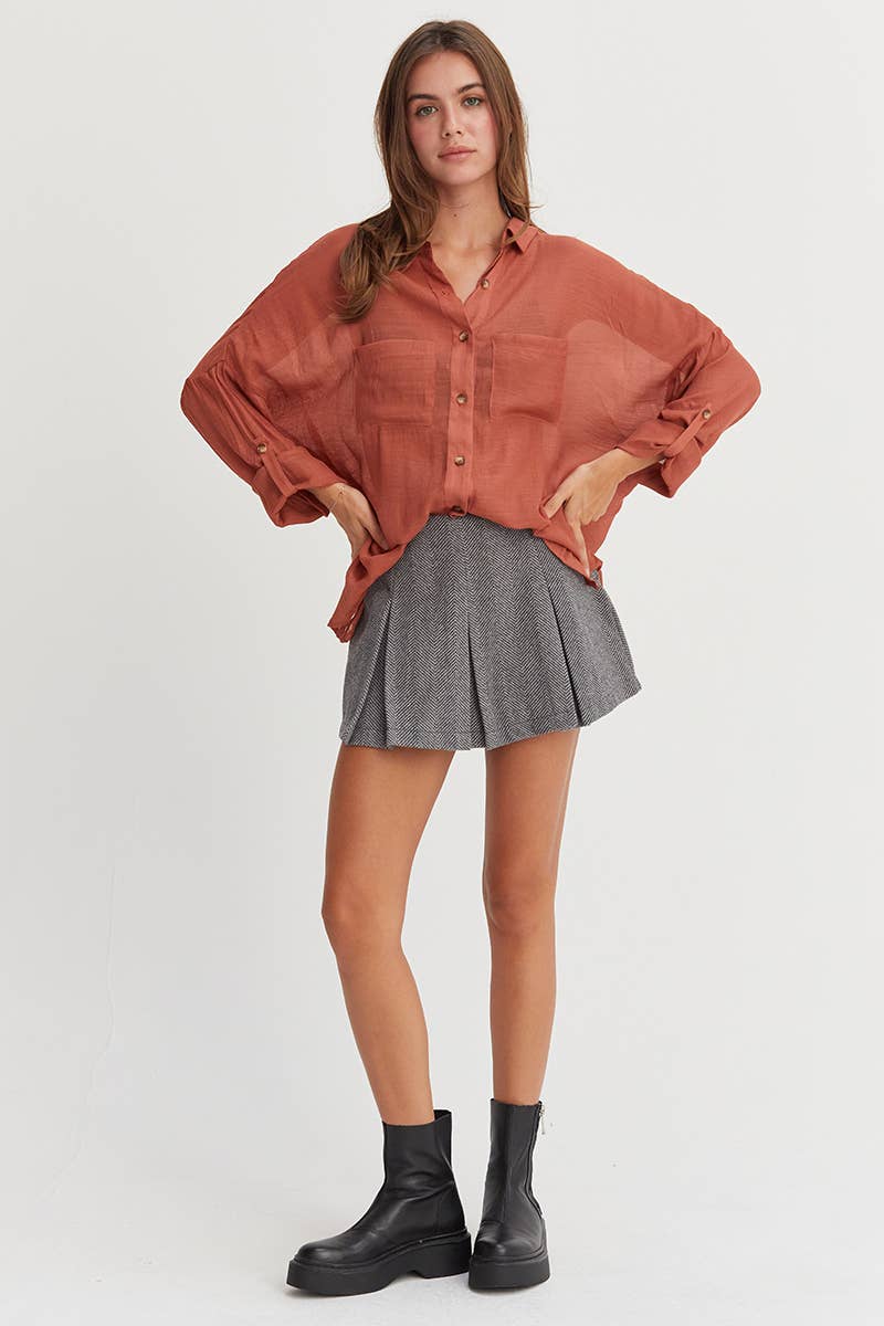 Rustie LONG SLEEVE BUTTON DOWN SHIRT
