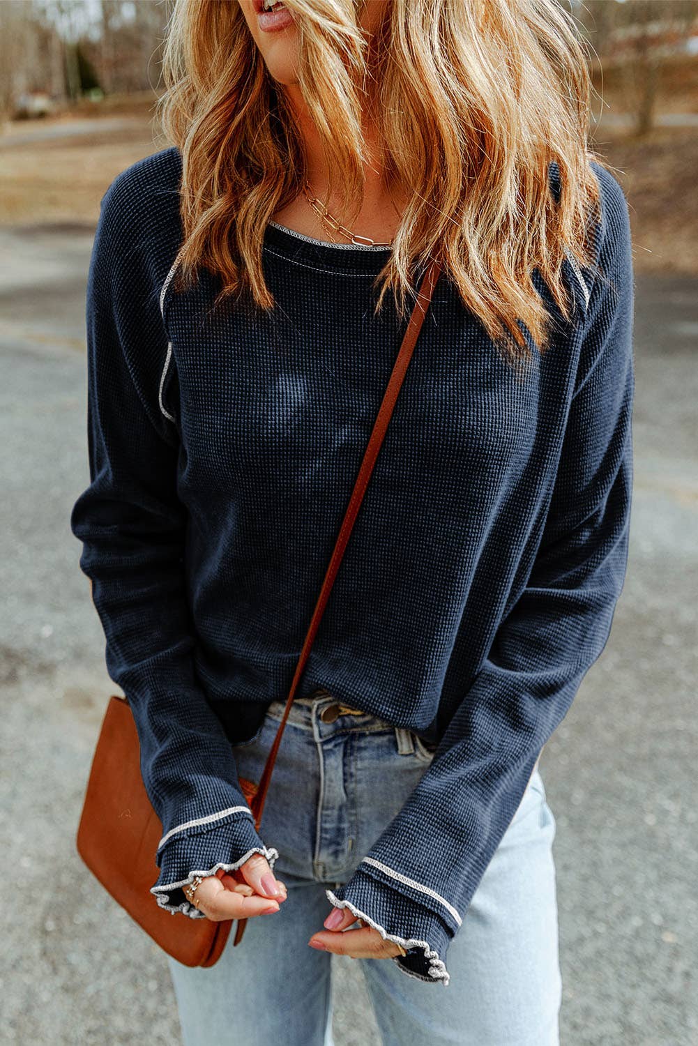 Lovesoft- Round Neck Long Sleeve T-Shirt