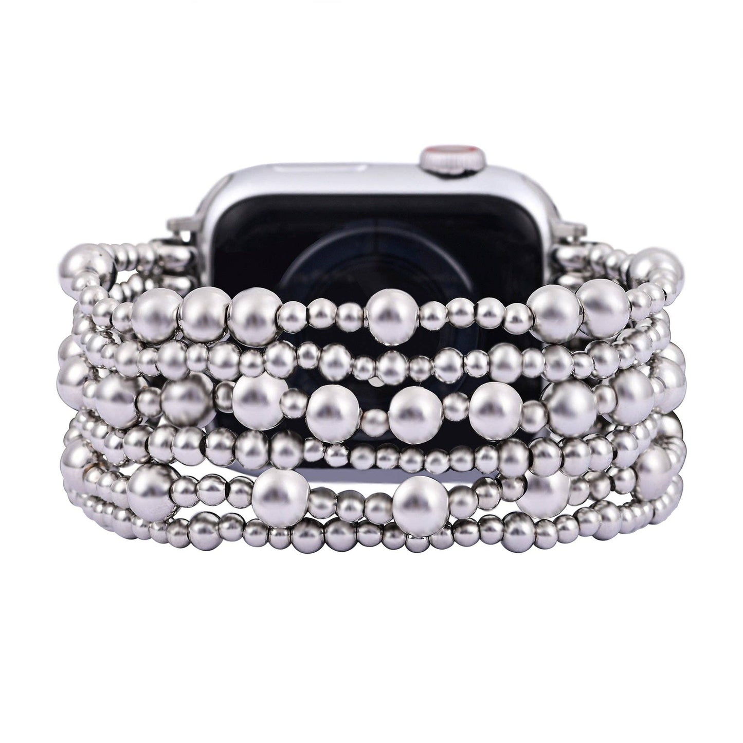 Cape Diablo - Platinum Demure Stretch Apple Watch Strap