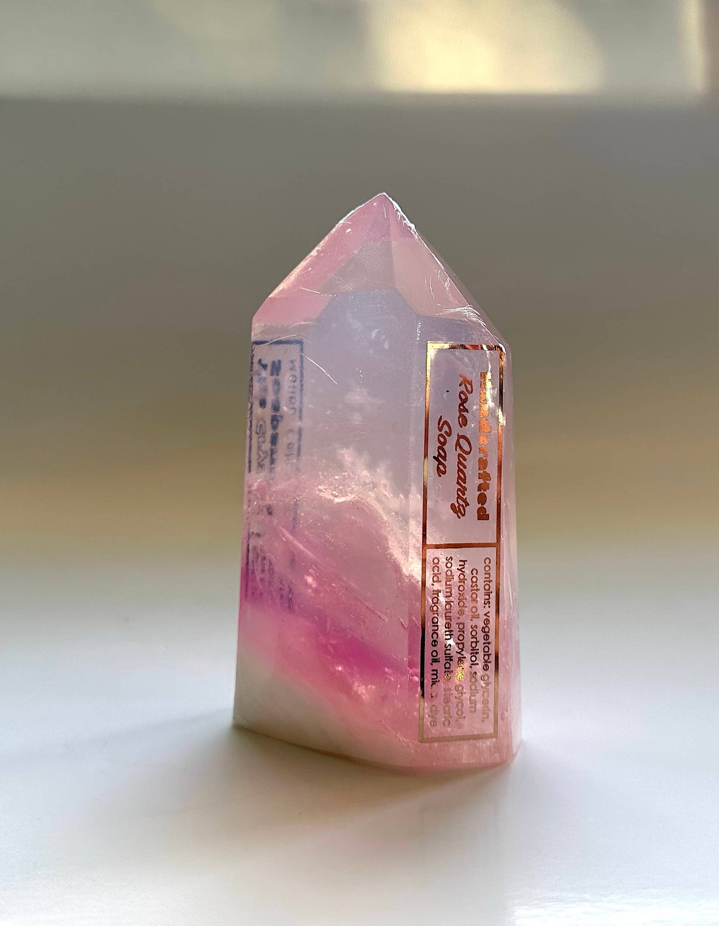 The Crystal Soapsmith - Pink Quartz soap crystal
