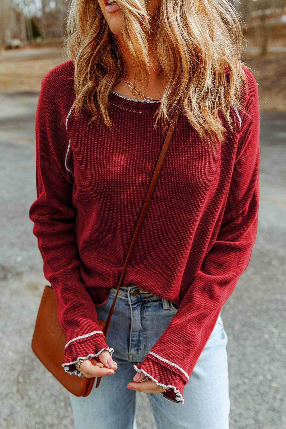 Lovesoft- Round Neck Long Sleeve T-Shirt
