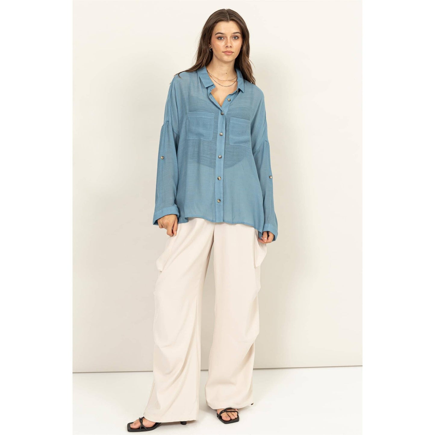 Rustie LONG SLEEVE BUTTON DOWN SHIRT