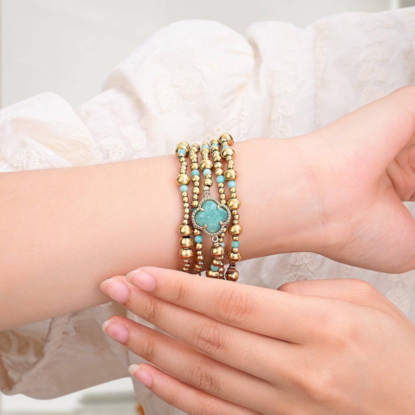 Cape Diablo - Healing Amazonite Delight Stretch Apple Watch Strap