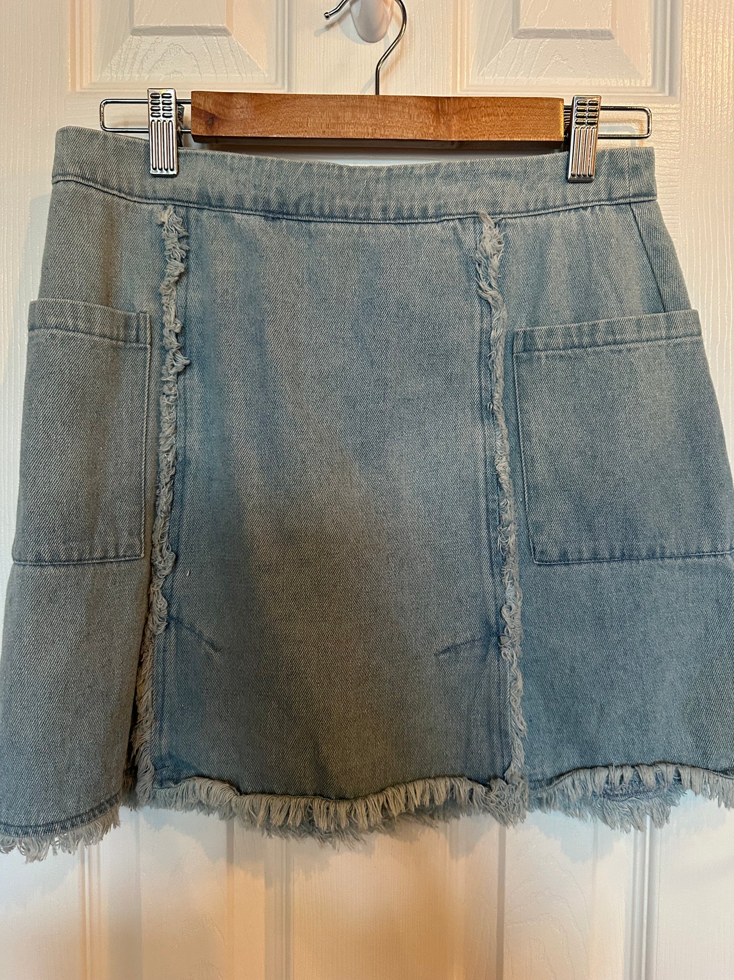 Denim Freyed Skirt