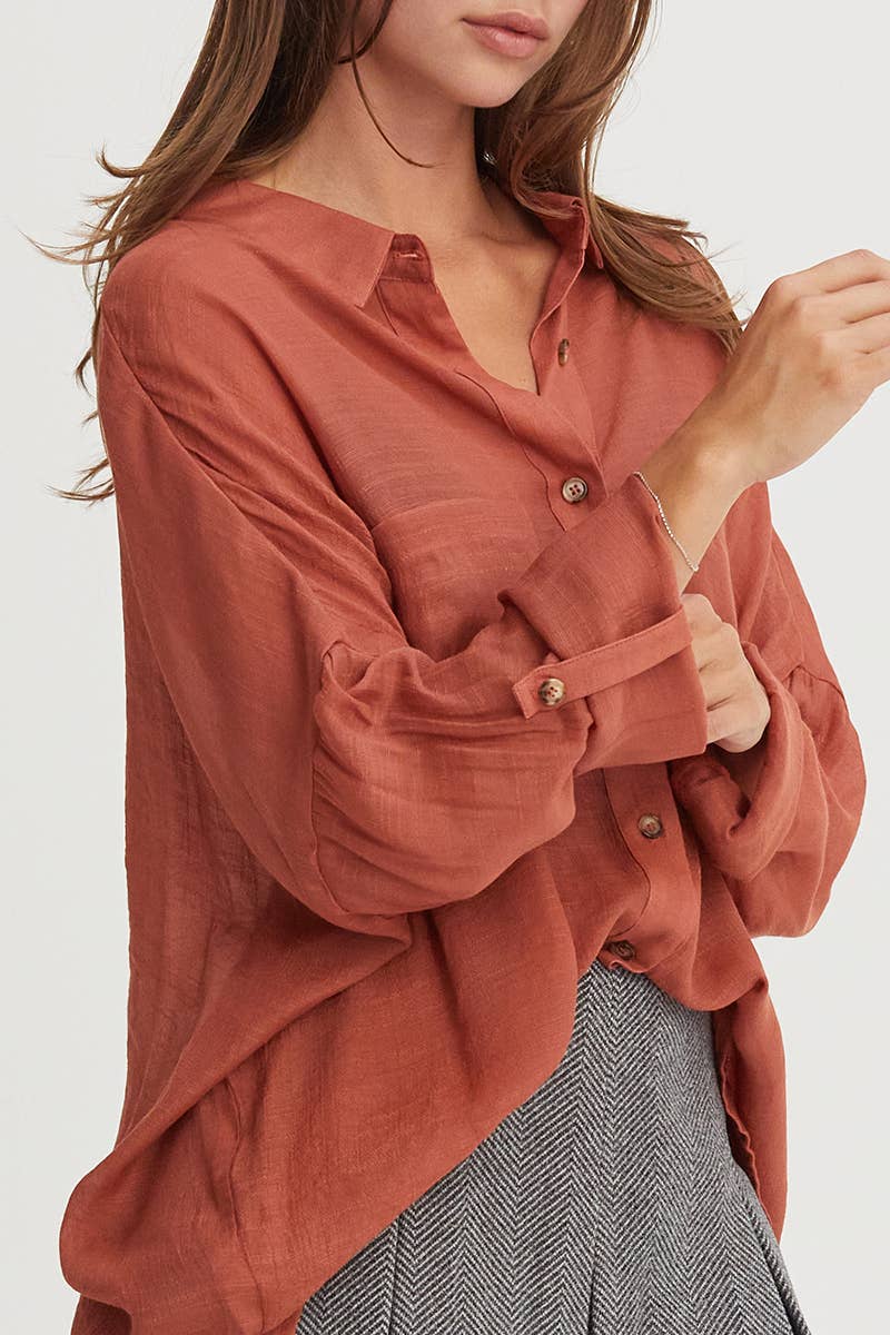 Rustie LONG SLEEVE BUTTON DOWN SHIRT