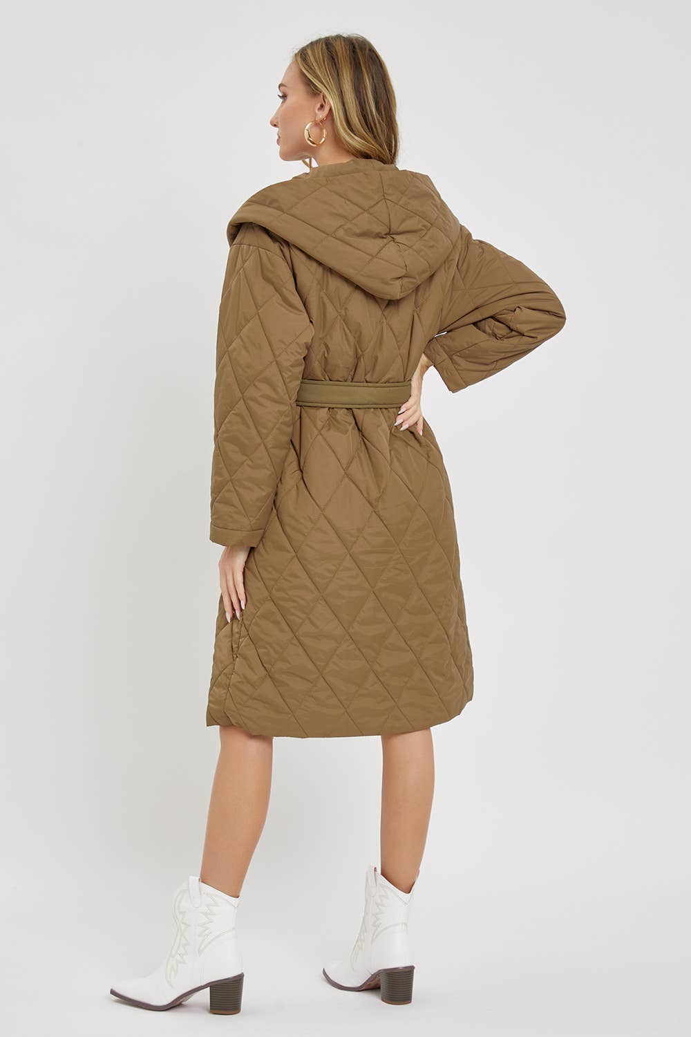 Sweet Lovely by Jen - QUILTED PUFFER COAT/JACKETDIAMOND QUILTED