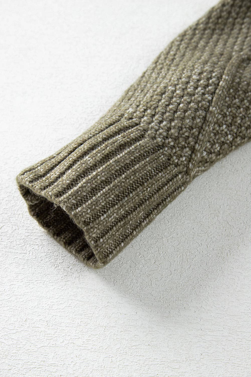Lovesoft - Parchment Cable Knit Drop Shoulder Loose Fit Sweater Dress