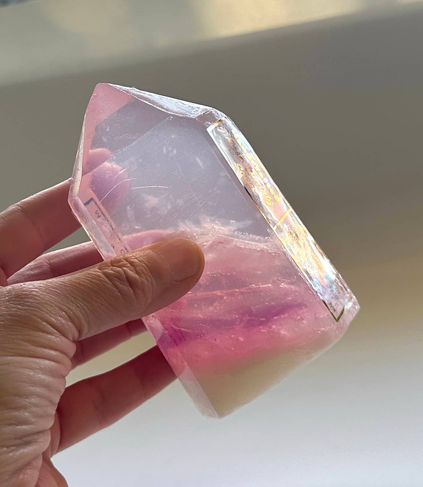 The Crystal Soapsmith - Pink Quartz soap crystal