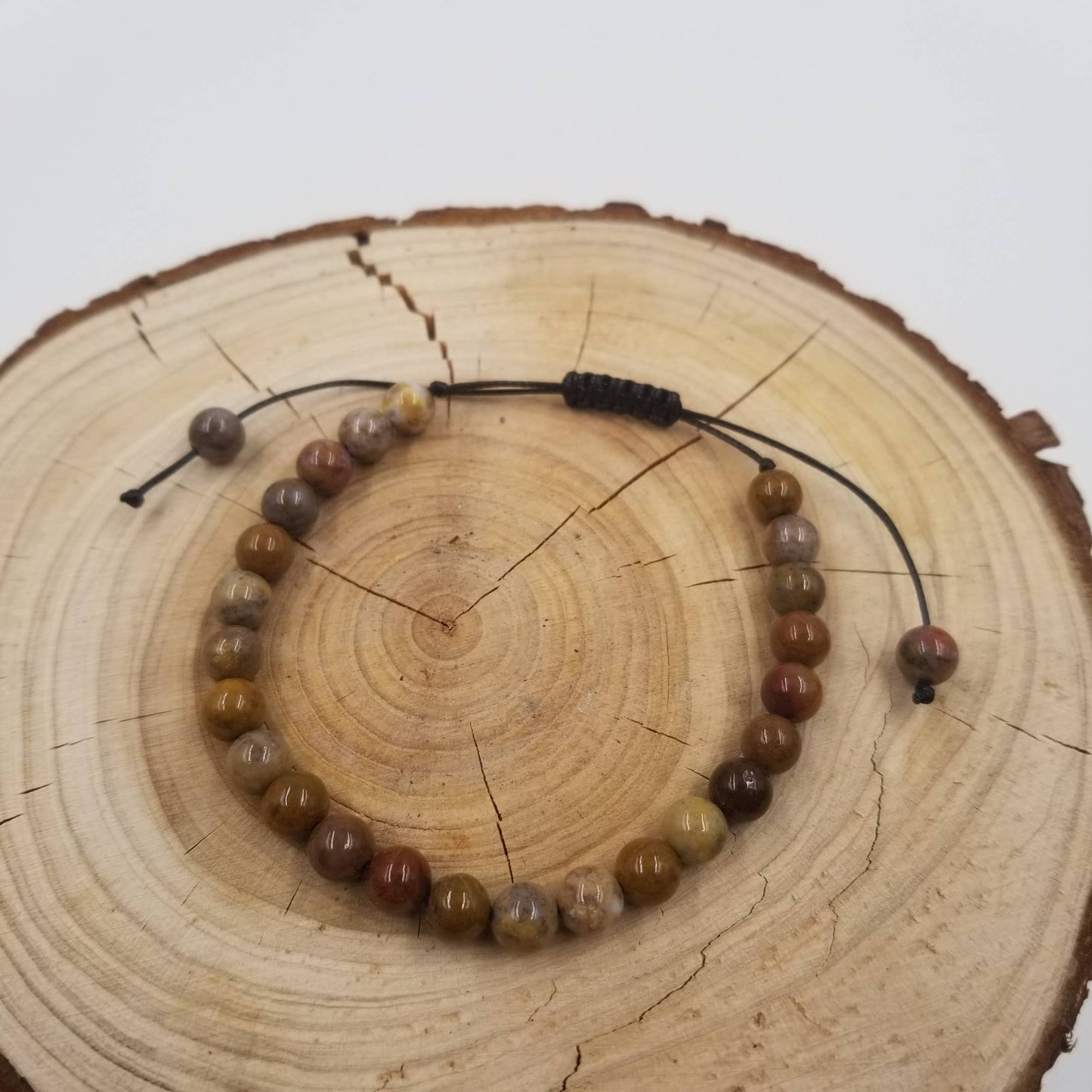 CHAKRA JEWELRY - 6mm Energy Natural Stone Beads Yoga Bracelet: Blue Agate
