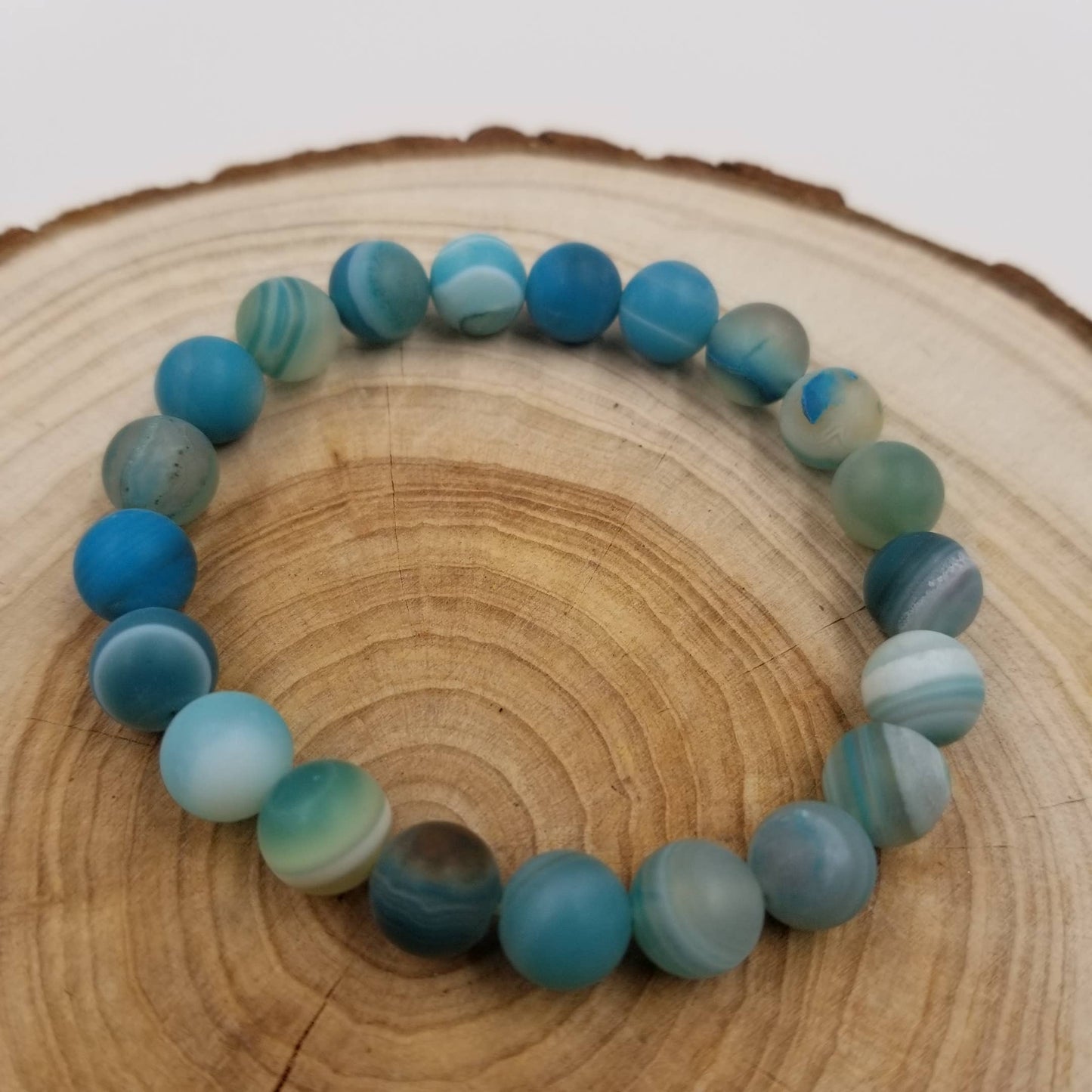 CHAKRA JEWELRY - 8MM Energy Natural Stone Beads Yoga Bracelet: White