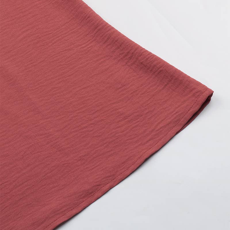 Smocked paperbag wide leg pants