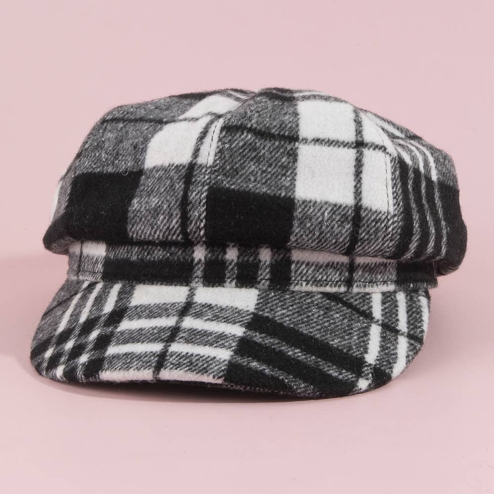 Anarchy Street - Tartan Plaid Eight Panel Newsboy Cap
