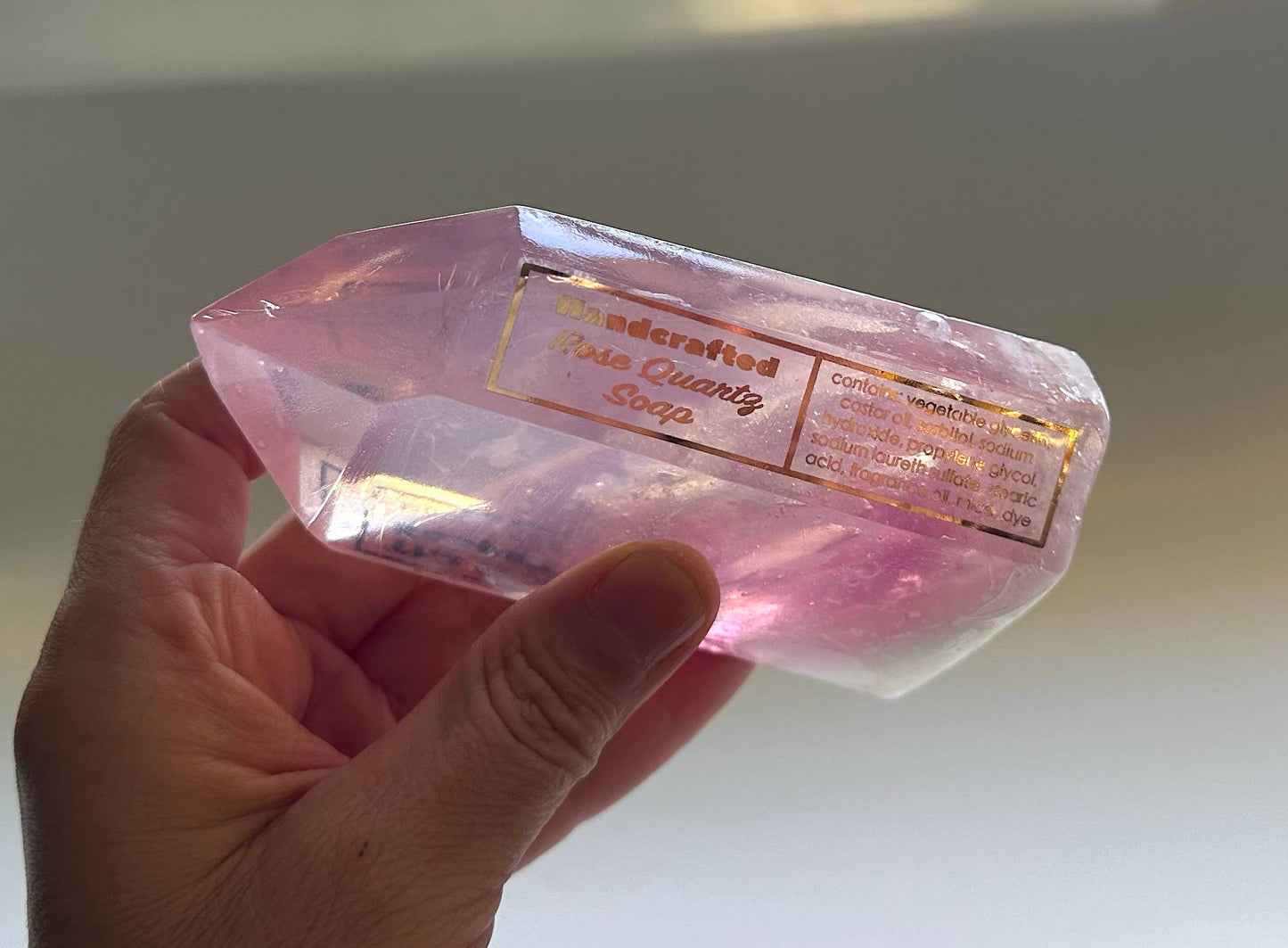 The Crystal Soapsmith - Pink Quartz soap crystal