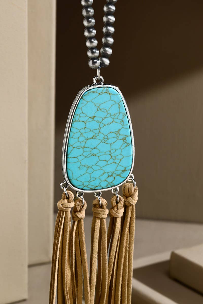 Urbanista - Ball Bead Necklace with Pendant & Accent Tassel