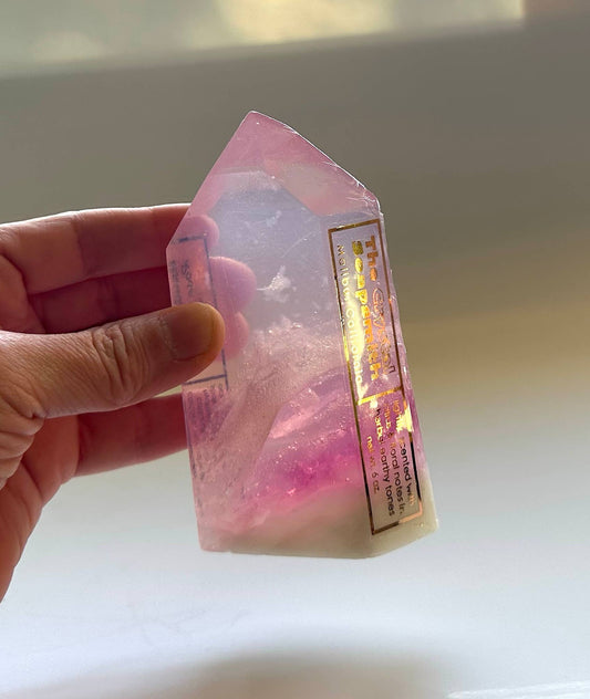 The Crystal Soapsmith - Pink Quartz soap crystal