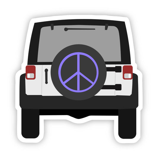 Big Moods - Peace Sign Jeep Sticker