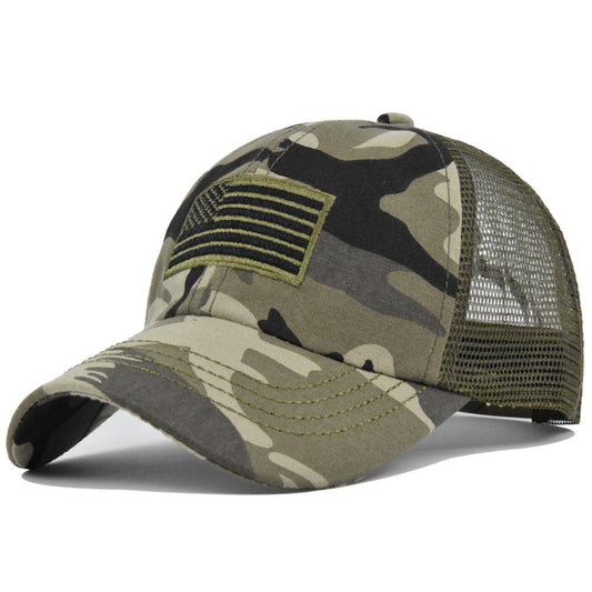 UNISHE - Camo USA Flag 4th of july Trucker Hats DX032