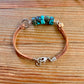 Nellie Pratt Artisan Jewelry - Earthy Chic- turquoise vegan suede boho bracelet