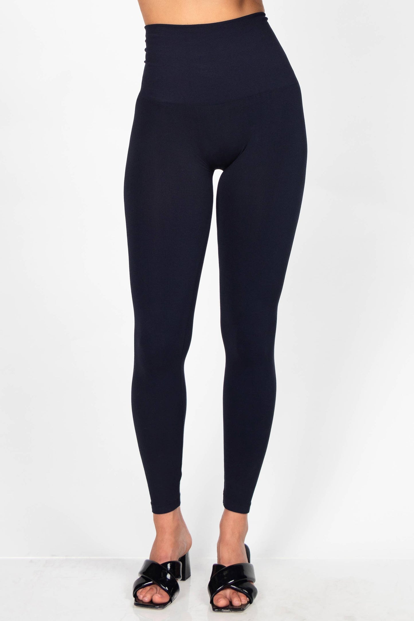 M.Rena - The Tummy Tuck Legging: Full Length / Plus Size / Black