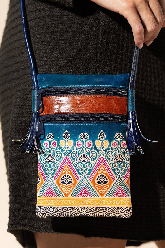 Urbanista - Hand-painted Genuine Leather Cellphone Bag