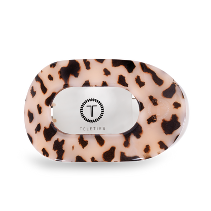 TELETIES - Round Flat Hair Clip | Large | Blonde Tortoise
