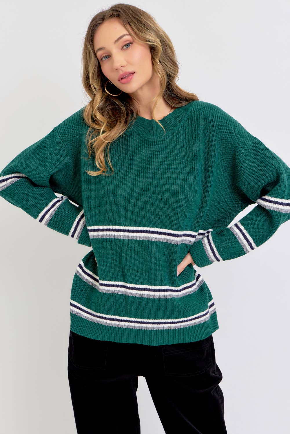 Sweet Lovely by Jen - PULLOVER CASUAL KNIT TOP