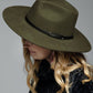 Urbanista - 100% Wool Leather Trim Panama Hat