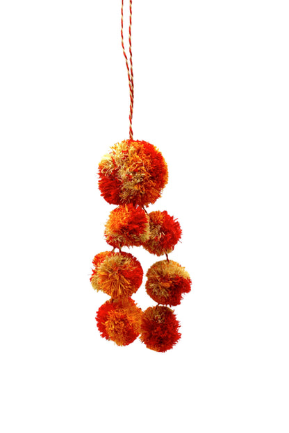 Shebobo - Waterfall Pompoms Raffia Poufs Charm Embellishment
