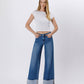 Lovervet by VERVET - HIGH RISE CUFFED WIDE JEANS LV1592