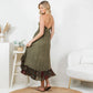 Young Threads - Sun-Kissed Patchwork: Smocked Bliss Boho Mid-Length Dress 