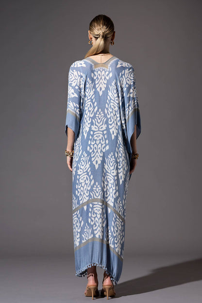 Urbanista - Damask Print Kimono with Sleeves