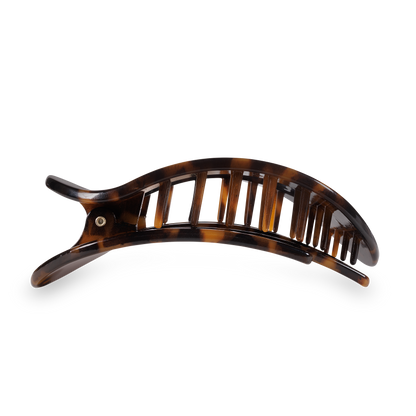 TELETIES - Round Flat Hair Clip | Large | Tortoise