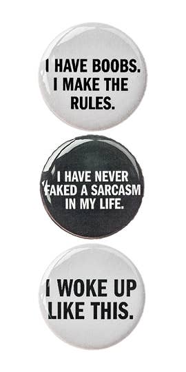 SNARK CITY - I Have Boobs Magnets - Set of 3