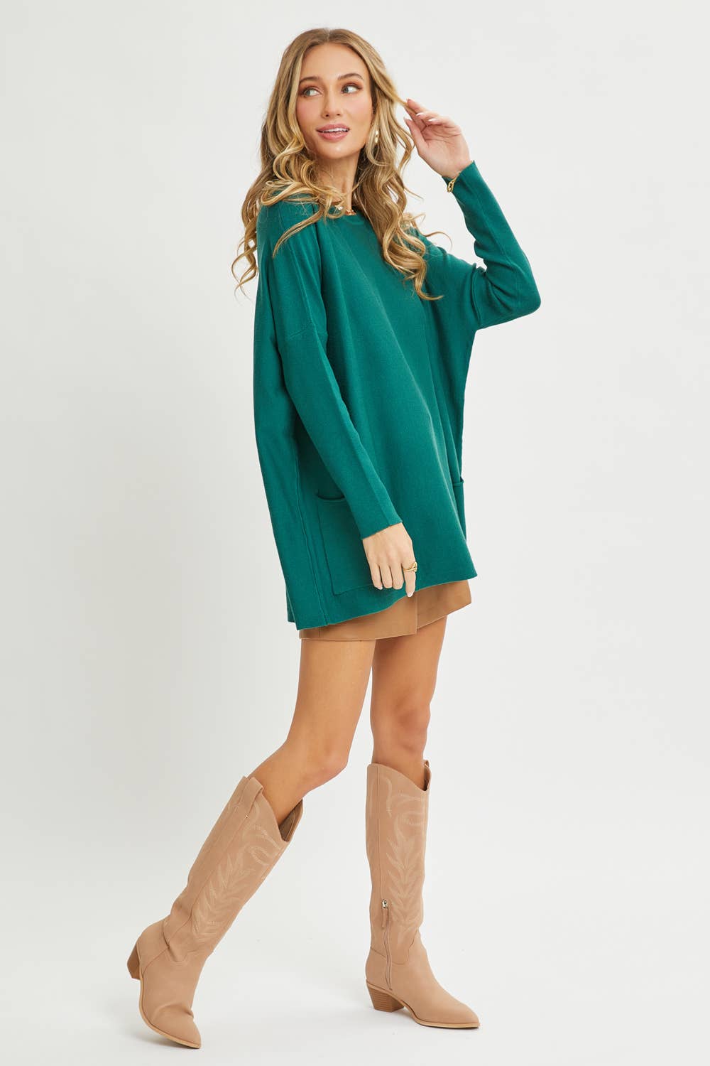Sweet Lovely by Jen - OVERSIZE/LOOSE FIT ROUND NECK KNIT TOP