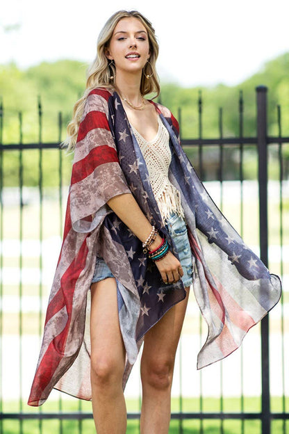 Urbanista - Vintage Stars & Stripes Kimono