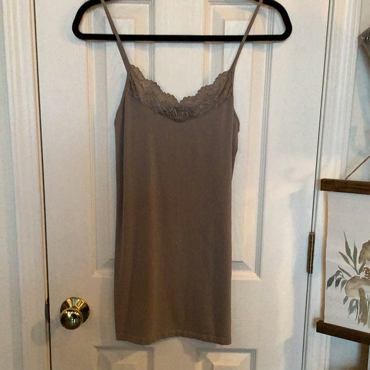 Lace Front Grey Tank