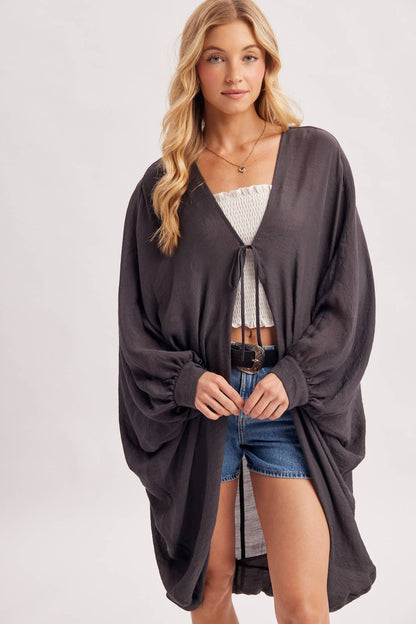 Bluivy - BOHO OPEN FRONT KIMONO CARDIGAN