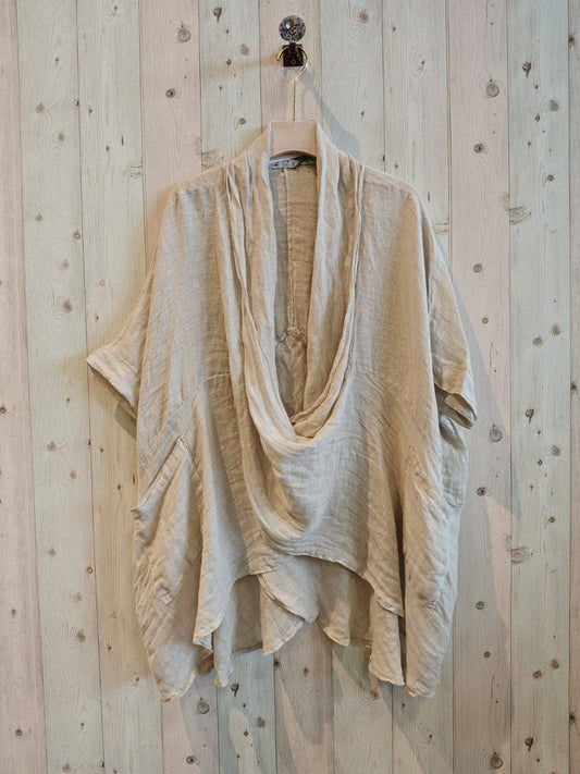 Linen & More - REF 83591 OVERSIZE BLOUSE 100% LINEN