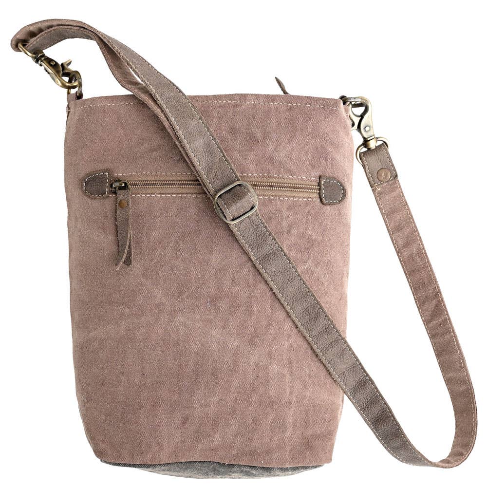 Clea Ray Canvas Bags & Clothing - PEACE BUS CROSSBODY BAG