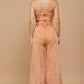 WISTERIA LANE - BOHO MINERAL WASH WIDE LEG DENIM JUMPSUIT
