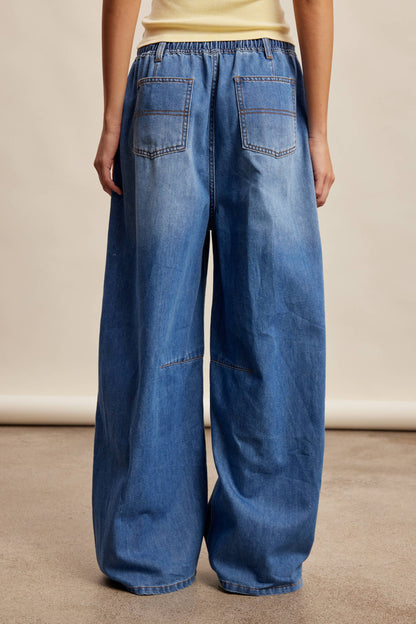Listicle - Drawstring Wide-Leg Denim Pants LP0278