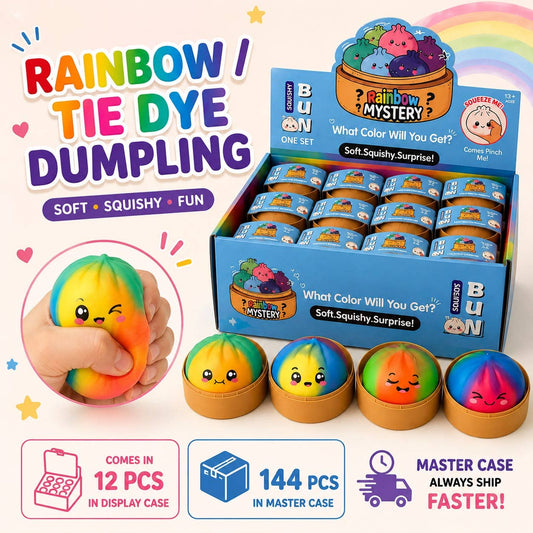 Gypsy Soul - Rainbow Tie Dye Dumpling – Mystery Color Squishy Bun