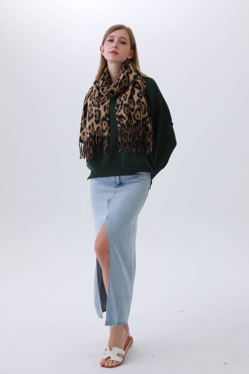 Leto Accessories - Iconic Leopard Scarf: Never Goes Out of Style